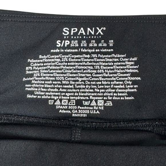 Spanx Get Moving Skort Small Black Tennis Pickleball Workout Skirt Activewear - Picture 8 of 9